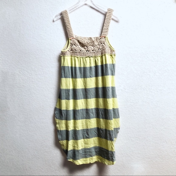 Free People Luca Crochet Stripe Tunic Merida Combo - Picture 5 of 8